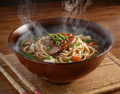 Imagine a steaming bowl of noodles.