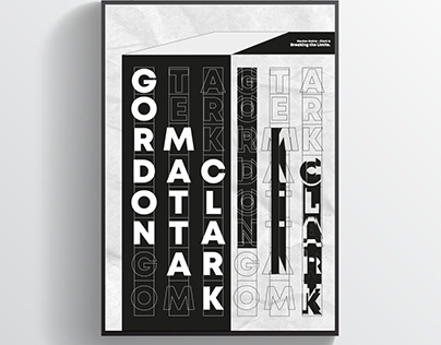 Gordon Matta Clark Typographic Poster Design