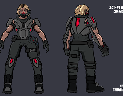 Sc-Fi Mercenary Character Design