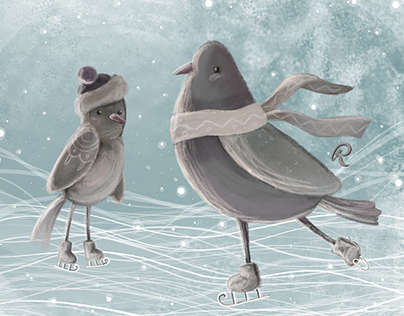 Birds on the rink