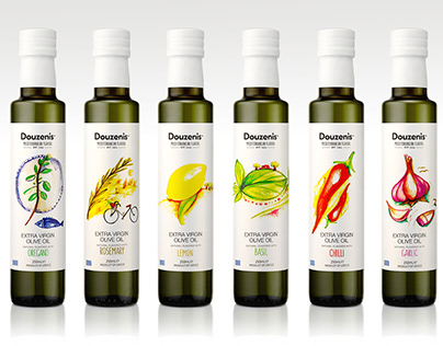 Douzenis Olive Oils with flavors