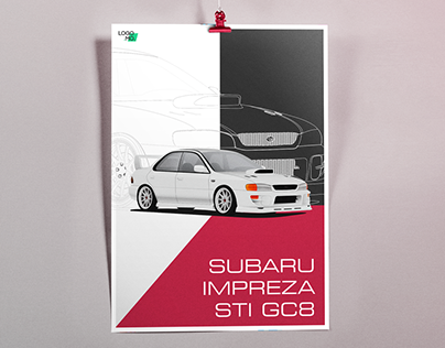 Subaru Impreza STI GC8 poster