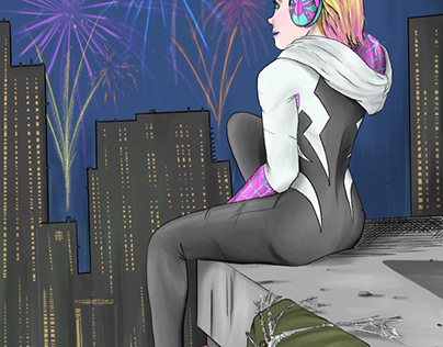 Project thumbnail - Ghost spider (spider-Gwen) 4th of July