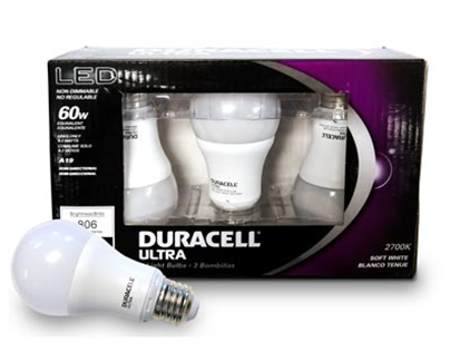 Duracell Ultra Light Bulb Packaging