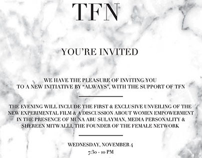 TFN Women of Influence Event Invitation