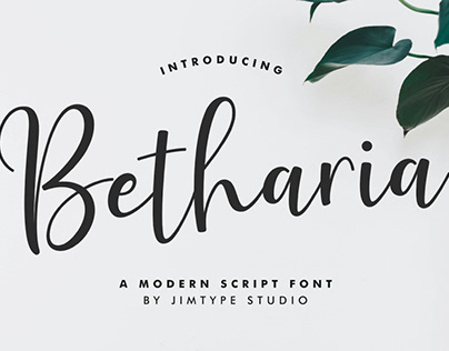 Betharia Script - FREE FONT - Script Business Font