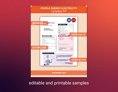 People Energy electricity business bill template