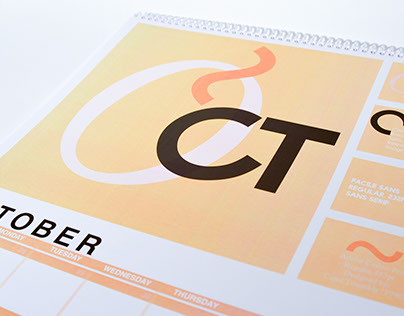 Typographic Calendar - October