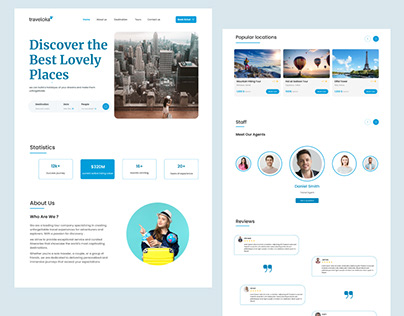 Landing Page Design For Travel Agency
