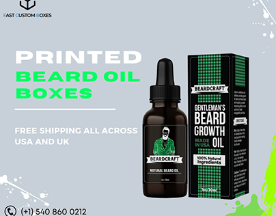 Custom Printed Beard Oil Boxes in Cardboard