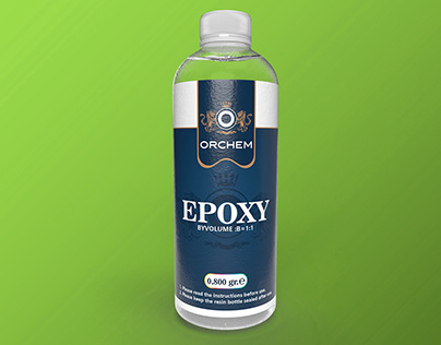 Epoxy Bottle Mockup & 3D Cinema 4D Design