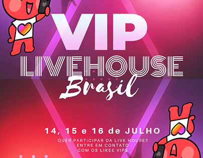 Adaptação Capa VIP Live House do Like Live Brasil