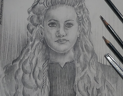 Pencil Sketch of a Beautiful Girl