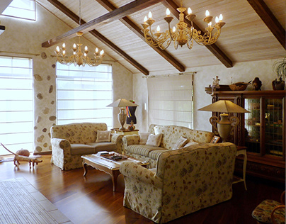 Дизайн интерьера дома в стиле прованс - шале