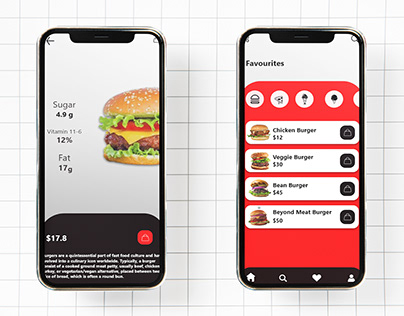 Fast Food Mobile App UI/UX Design With Mock up