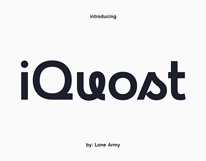 Project thumbnail - iQuost - Experimental Font