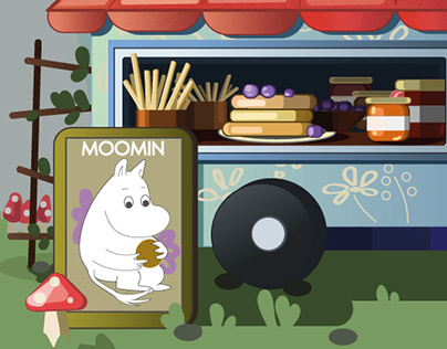 The Moomin van illustration