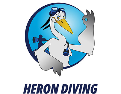 Logotype for a diving school Heron