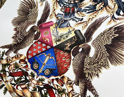 Coat of arms in watercolor.