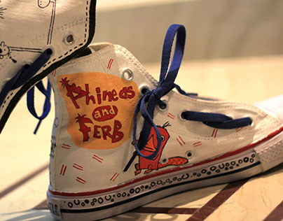 I Phineas and Ferb I Hand Painted Shoes I