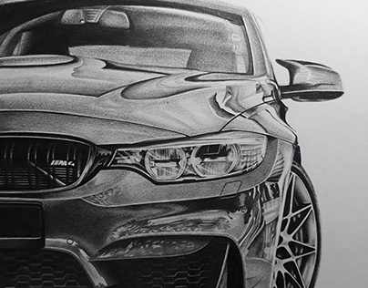 Realistic Drawing BMW M4 /desenho realista