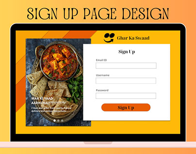 Day 1 Sign Up Page Design