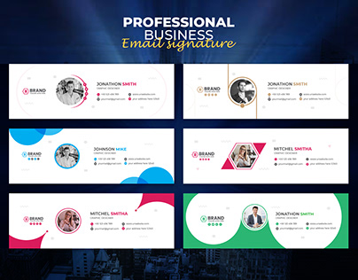 Professional email signature or email footer design