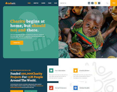 Charity -- PSD Website Landing Page