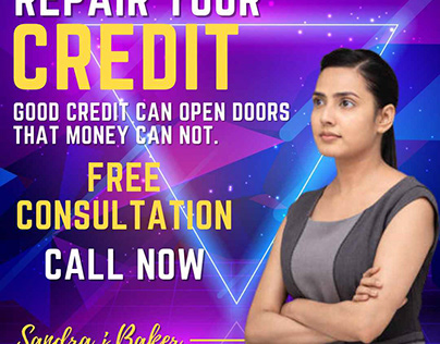DIY Credit Repair Template-Canva Flyer