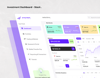 Stocks Investment Dashboard UI Redesign