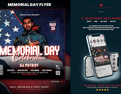 Memorial Day Party Flyer