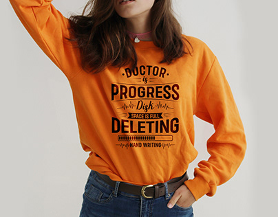 Doctor In Progress Hand Writing T-shirt design