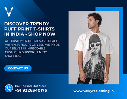 Discover Trendy Puff Print T-Shirts in India - Shop Now