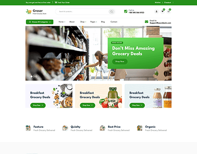 Amazon Fresh Clone UI/UX - Grocery Delivery