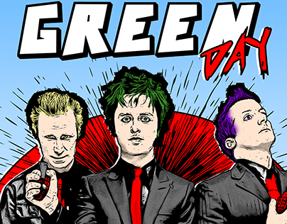 Green Day's American Idiot Era Comic Book Poster Design