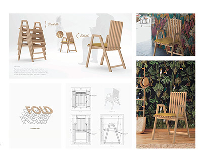 FIDI | Furniture design | Foldable & Stackable chair