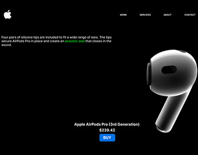 Apple AirPods Pro Website Scroll Design
