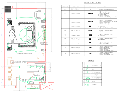 Standard Room - Electrical Layout
