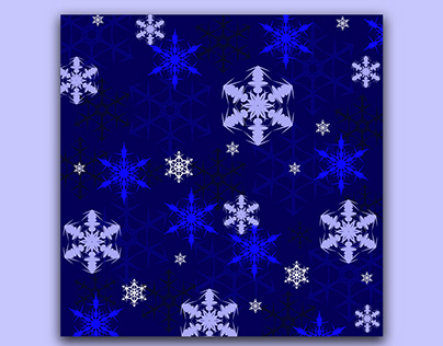 Snow Flakes With Blue Background