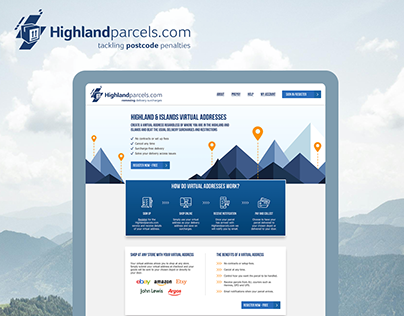 Highlands Parcels Homepage Design