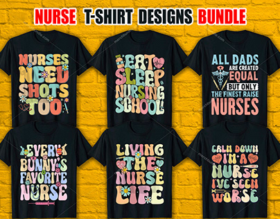 Nurse T-Shirt Design Bundle.