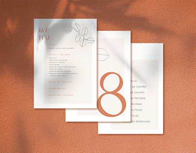 Wedding menus & seating plan cards | Maria & Frederico