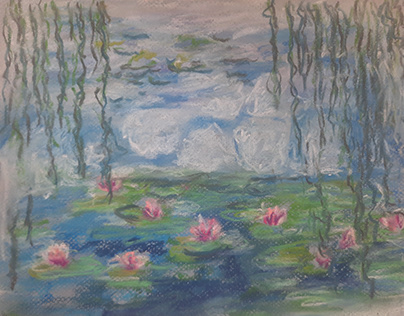 Monet Inspired Chalk Pastel Paintings