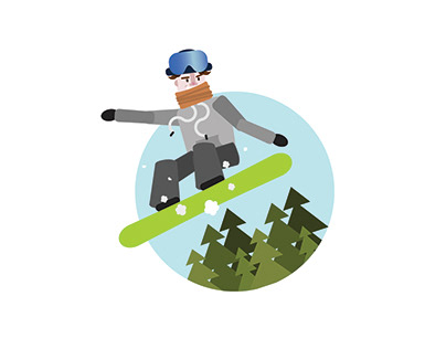 snowboarder - Motion graphics