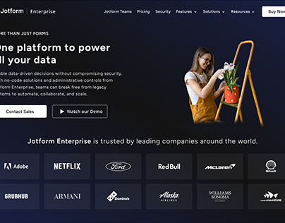 Jotform Enterprise Landing Page and Branding
