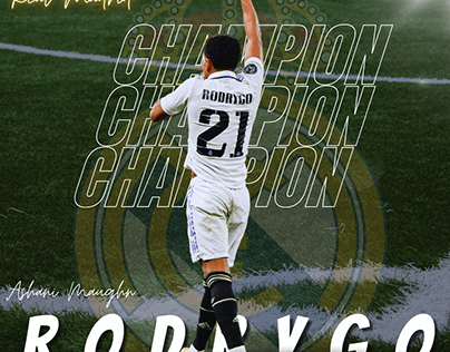 Rodrygo Real Madrid UCL Quater Final Poster