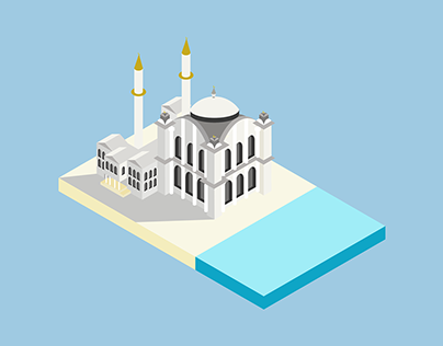Istanbul Ortakoy Grand Imperial Mosque illustration