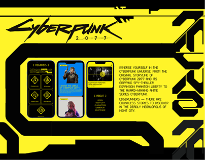 LANDING PAGE FOR CYBERPUNK 2077