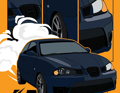 Seat Ibiza 6L | Car Illustration
