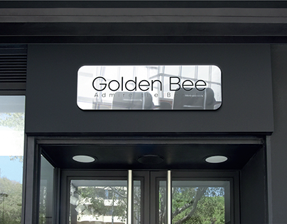 Golden Bee Admire the Beauty Logo Design